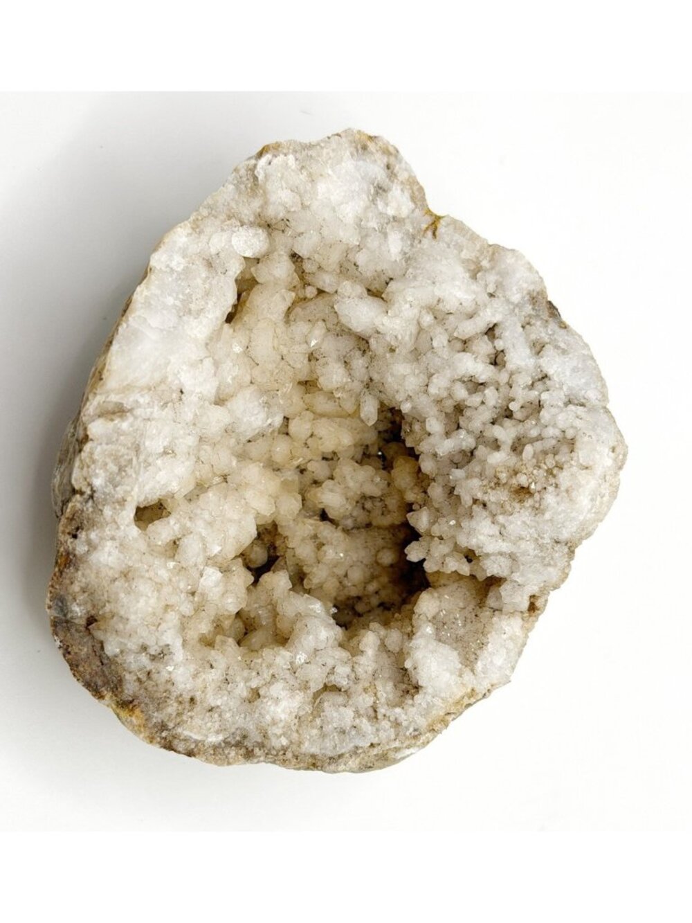 Opened Geode Crystal Cluster Natural Druzy Quartz‎ Mineral Specimen